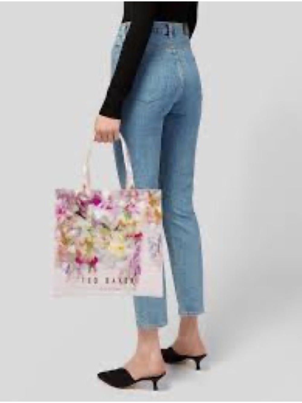Ted Baker London Pink Large Scatter Pansy PVC Tote Bag
